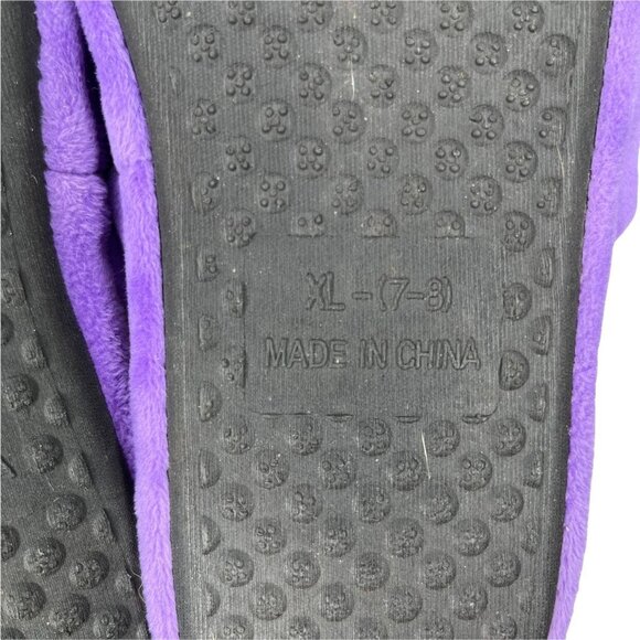 Clemson Tigers Slippers Unisex Kids Purple Orange Tiger Paw Slip On Size XL 7-8 - Picture 7 of 7